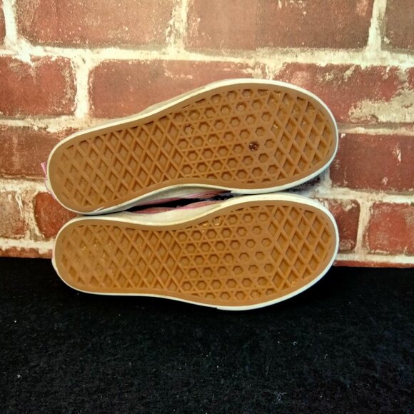 Vans Shoes Girls Size 1.5 Pink Flower Sneakers Slip-Ons - Picture 7 of 9